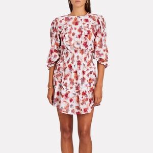 IRO SHOWOFF FLORAL SMOCKED MINI DRESS